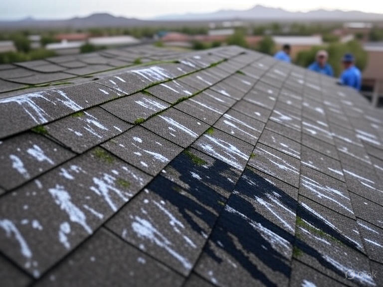 Discover the dangers of bird droppings roof damage in Arizona's desert climate. Learn how droppings corrode tiles, shingles, and foam roofs, pose health risks, and get prevention tips like bird proofing and professional cleaning from RoofGeeks.