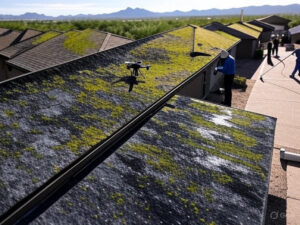 Learn how to prevent mold and algae on your roof in Arizona's desert climate. Spot early signs like dark streaks, use prevention tips such as debris removal and coatings, and get professional cleaning advice from RoofGeeks.