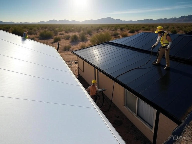 Explore white vs dark roof maintenance: benefits, challenges, strategies for AZ's desert heat. Choose wisely for energy savings & durability with RoofGeeks.